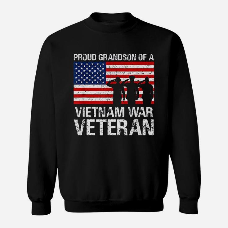 Military Family Gift Proud Grandson Of Vietnam Veteran Sweat Shirt