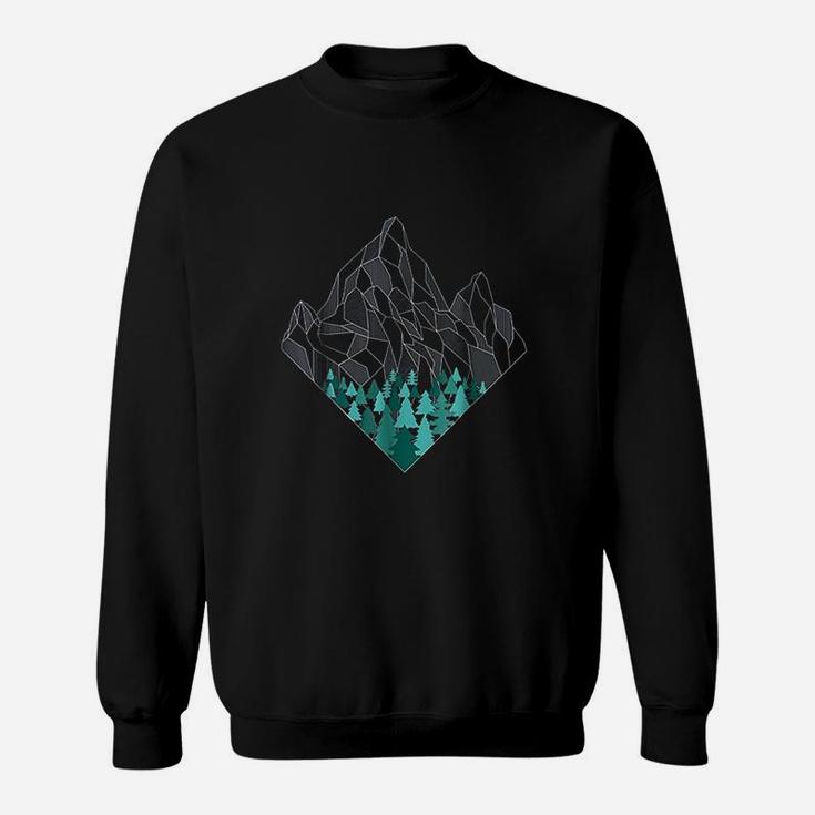 Minimal Mountains Geometry Outdoor Hiking Nature T-Shirt