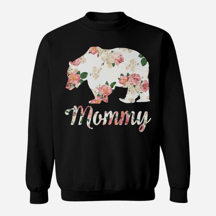 Mommy Bear Floral Family Christmas Matching Gift Sweat Shirt