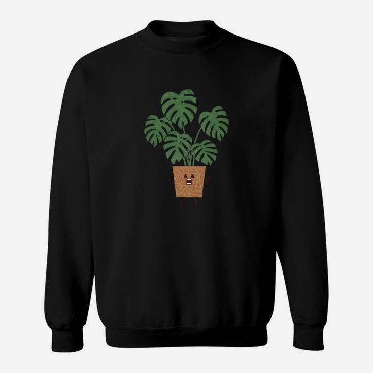 Monstera Monster Plant Funny Cute Monstera Leaf Nature Tropical Bungalow Sweat Shirt