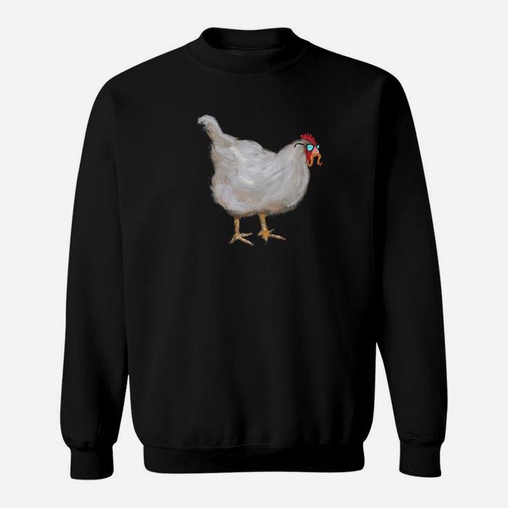 Mother Clucking Chicken In Disguise With Mustache Sweat Shirt