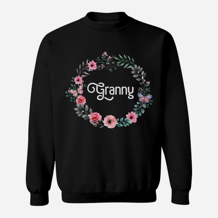 Mothers Day Gift For Grandma Men Women Floral Granny Sweat Shirt