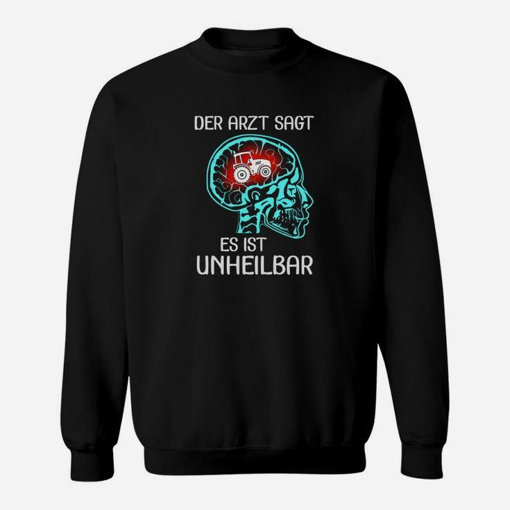 Motorradfans Unheilbar Spruch Sweatshirt, Lustiges Motorrad Tee