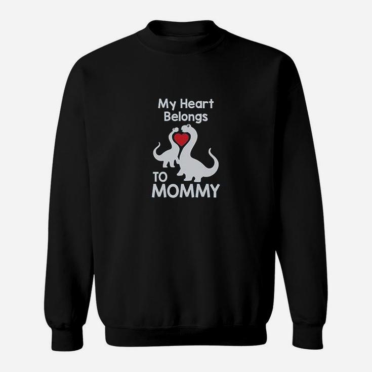 My Heart Belongs To Mommy Cute Trex Love Mothers Day Kids Sweat Shirt