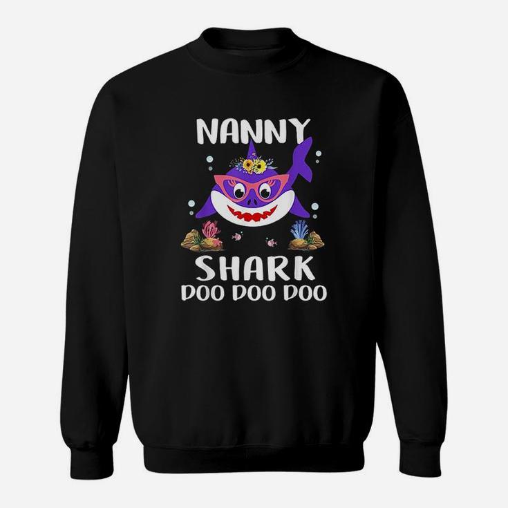 Nanny Shark Mothers Day Gift Idea For Mother Wife Sweat Shirt