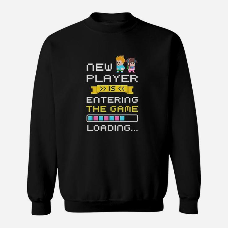 New Baby Gaming First Time Dad Mom Announcement Sweat Shirt