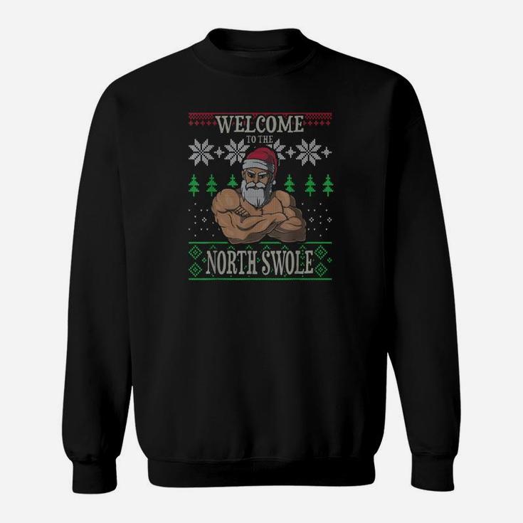 Nordic Swole Santa Weihnachts-Workout Sweatshirt, Weihnachten Motiv