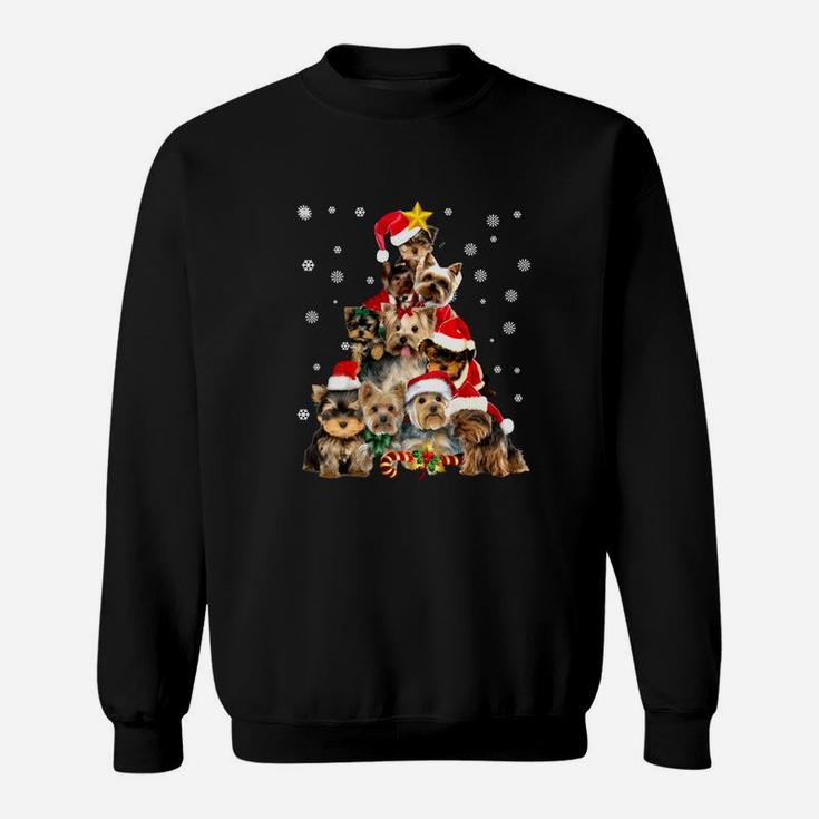 Official Yorkie Christmas Tree Xmas Gift For Yorkie Dog Shirt Sweat Shirt