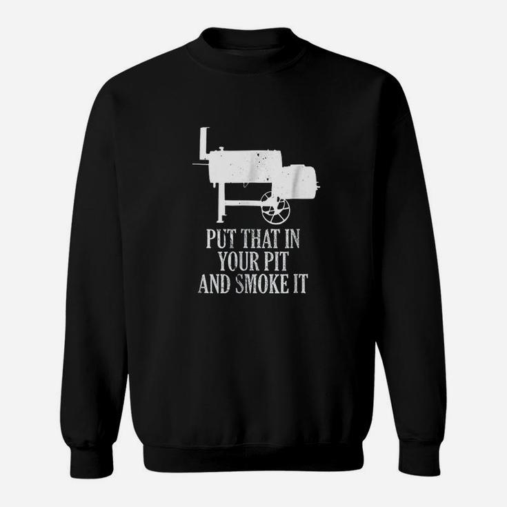 Offset Smoker Bbq Pit Accessory Pitmaster Funny Dad Gift Men Sweat Shirt