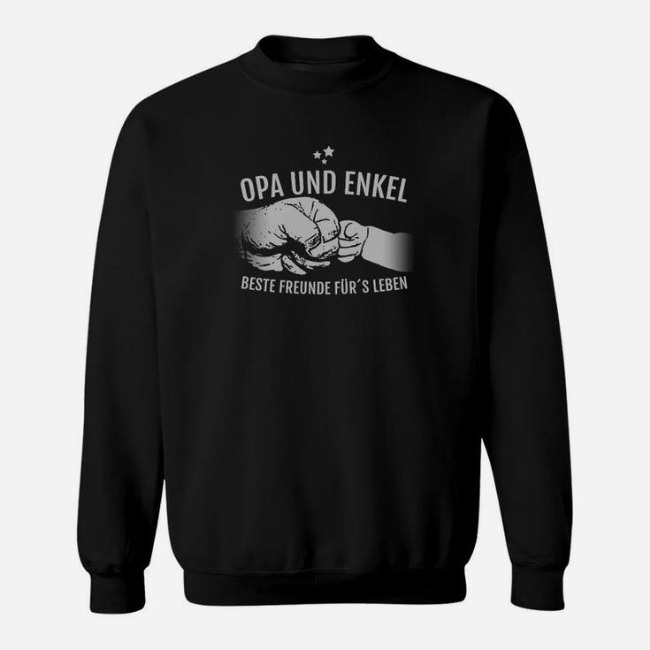 Opa und Enkel Beste Freunde Sweatshirt, Schwarzes Familien-Sweatshirt