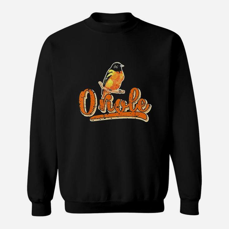 Oriole Bird Silhouette Vintage Oriole Bird Sweat Shirt