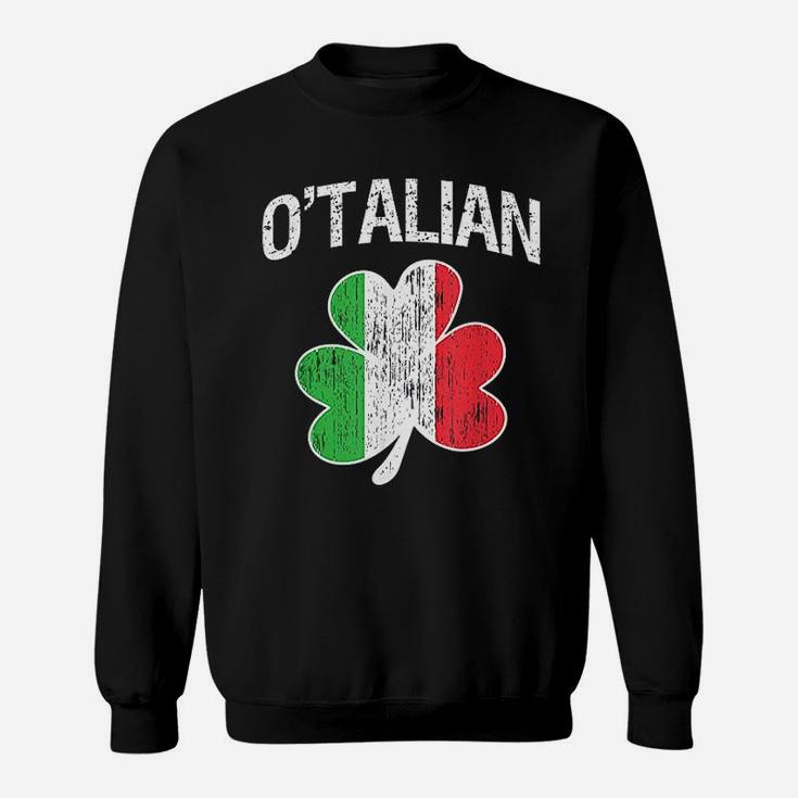 O'talian Italian Shamrock Flag Italy Pride Irish Sweatshirt