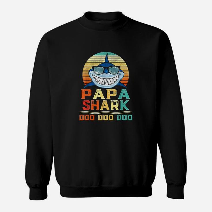 Papa Shark Doo Doo Matching Family Shark Birthday Gifts Sweat Shirt