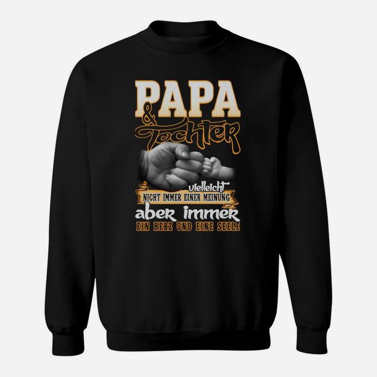 Papa und Tochter Herz an Herz Verbundenheits-Sweatshirt, Einzigartiges Familien-Design