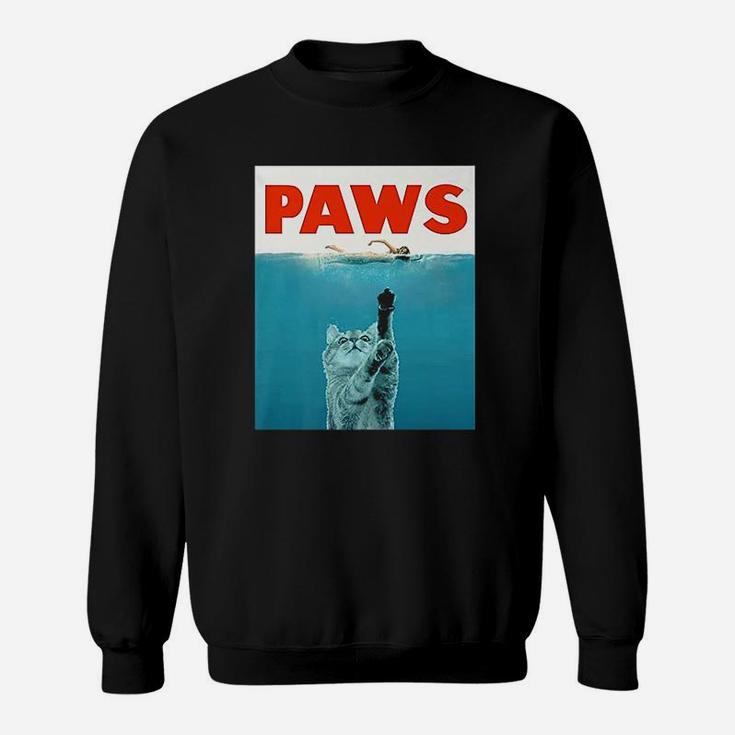 Paws Kitten Meow Parody Funny Sweat Shirt