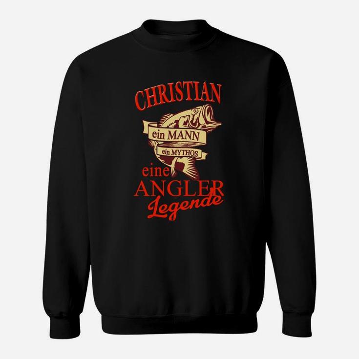 Personalisiertes Angler-Sweatshirt für Christian mit Legenden-Motiv