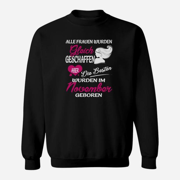 Personalisiertes November-Geburtstags-Sweatshirt für Frauen, Unikat Design