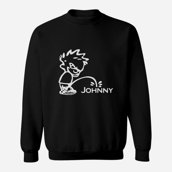 Personalisiertes Surfer-Design Sweatshirt 'Johnny' in Schwarz, Surfer-Stil Sweatshirt