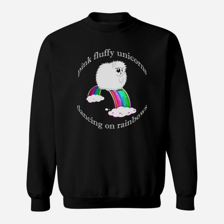 Pfudor T Shirt - Pink Fluffy Unicorns Dancing On Rainbows Sweatshirt