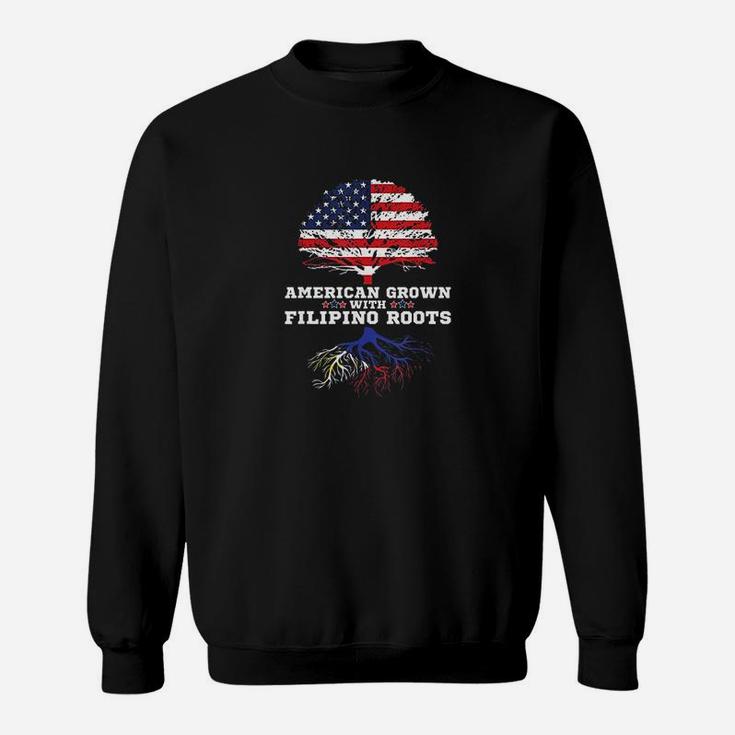 Philippines Roots Gift American Grown Filipino Roots Sweat Shirt