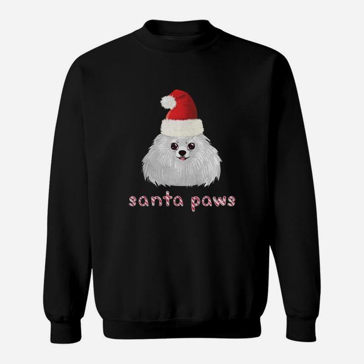 Pomeranian Puppy Santa Paws Pom Pomeranian Christmas Sweat Shirt
