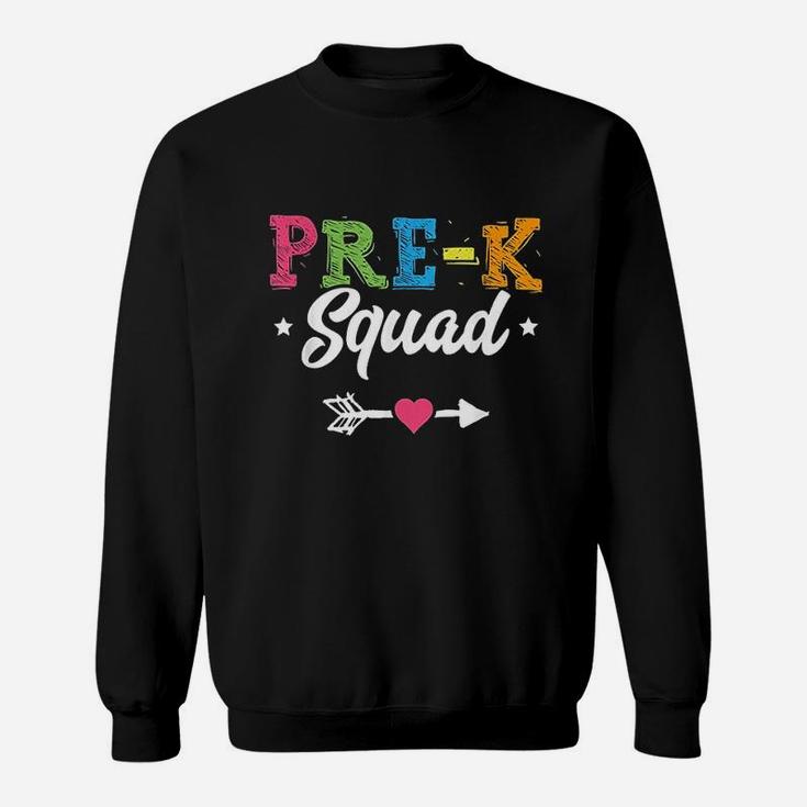 Prek Squad Teacher Student Kids Preschool Back To School Sweat Shirt