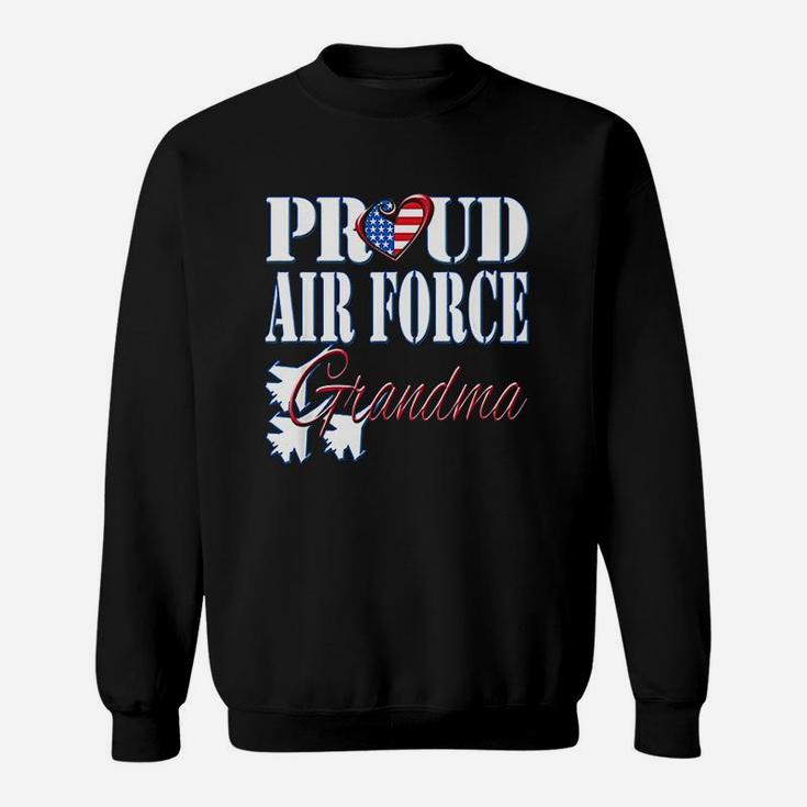 Proud Air Force Grandma Us Heart Military Sweat Shirt