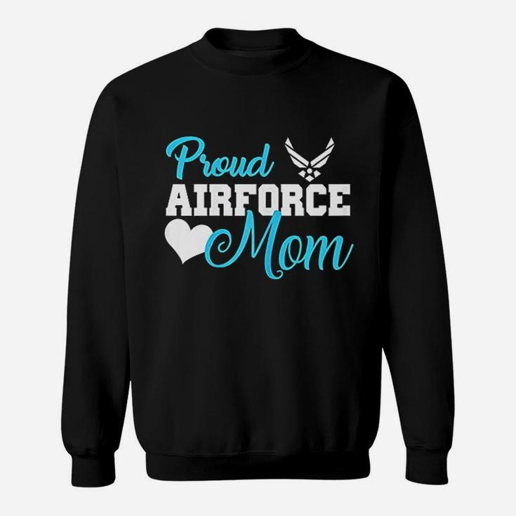 Proud Air Force Mom Heart Military Sweat Shirt