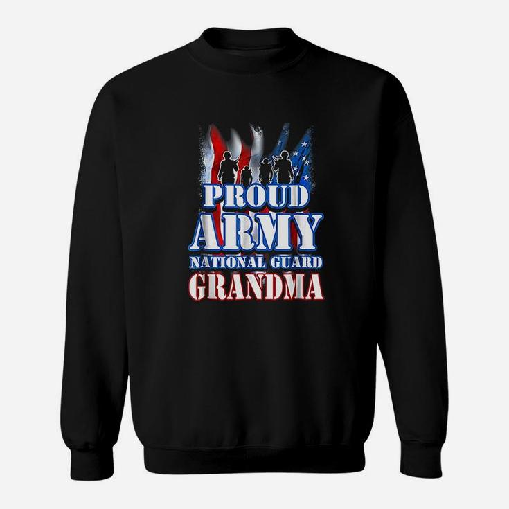 Proud Army National Guard Grandma Usa Flag Sweat Shirt