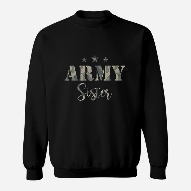 Proud Army Sister Camouflage Army Sister Sweat Shirt