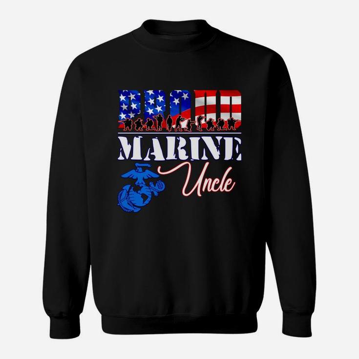 Proud Marine Uncle Patriotic Usa Military 2020 Sweat Shirt
