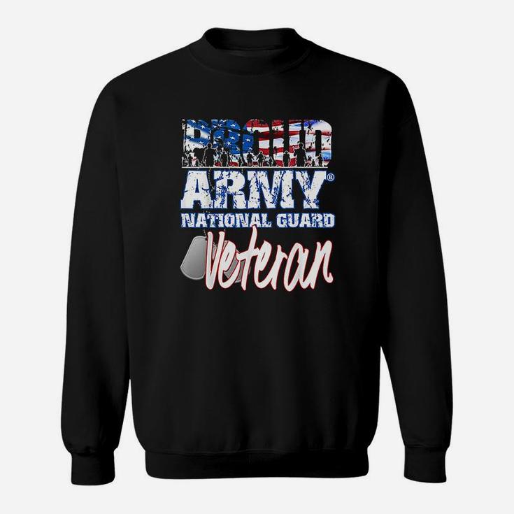 Proud Patriotic Army National Guard Veteran Usa Flag Sweat Shirt