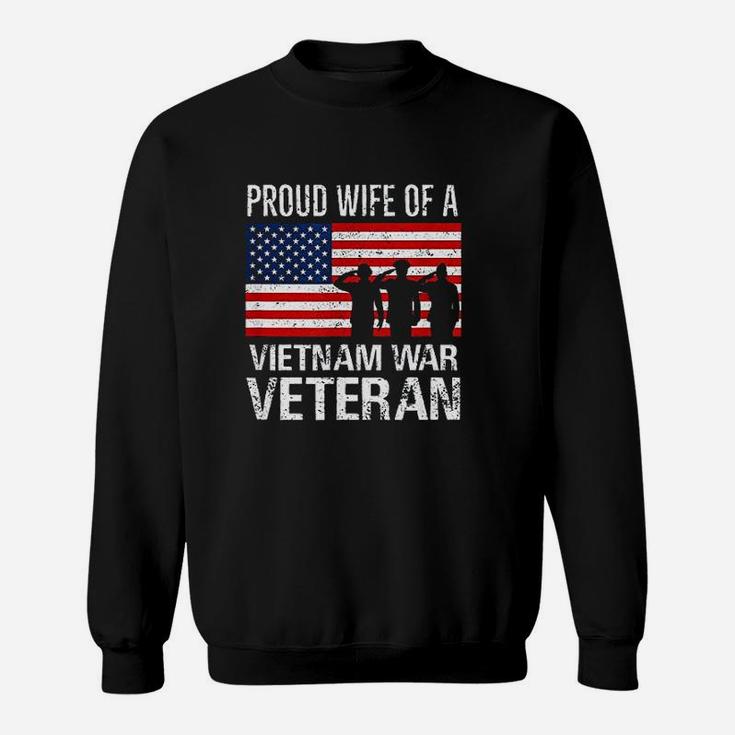 Proud Wife Vietnam War Veteran Husband Wives Matching Design Sweat Shirt