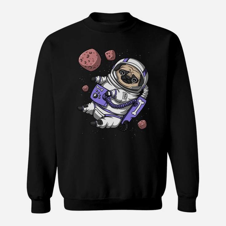Pug Dog Astronaut Pet Funny Space Sweat Shirt