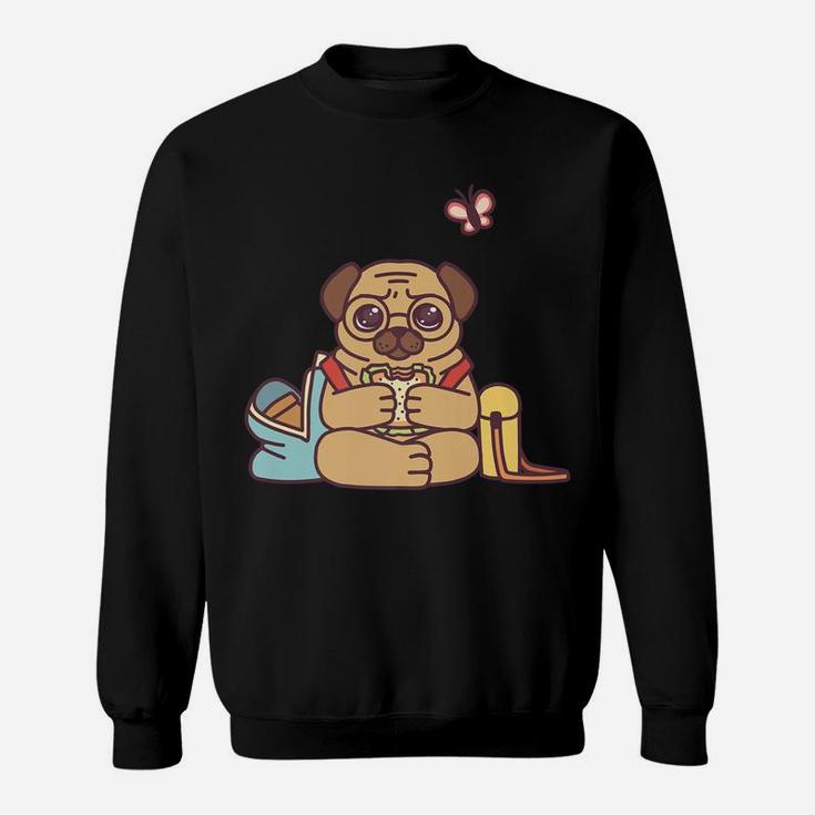 Pug Dog Student School Funny Cute Gift Sweat Shirt