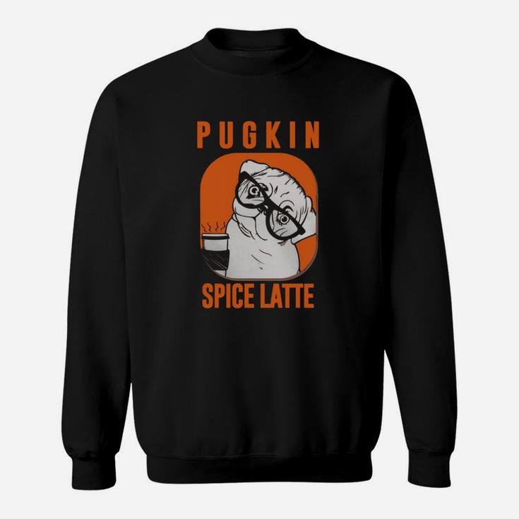 Pug Pugkin Spice Latte Funny Halloween T-shirt Black Women B075v8g9lv 1 Sweat Shirt