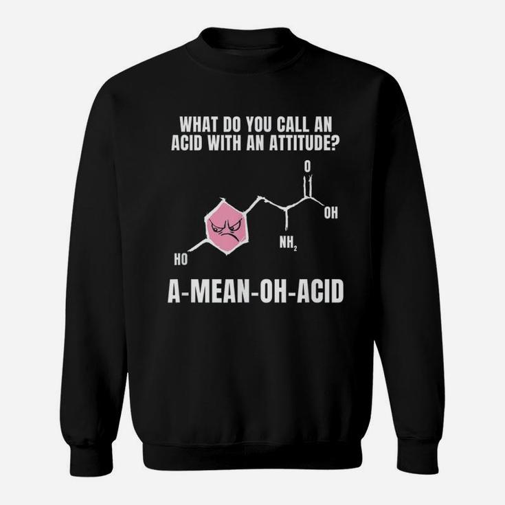 Pun Amino Acid Attitude Funny Biology Pun Sweat Shirt