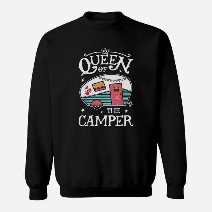 Queen Of The Camper Outdoor Camping Camper Girls Sweat Shirt