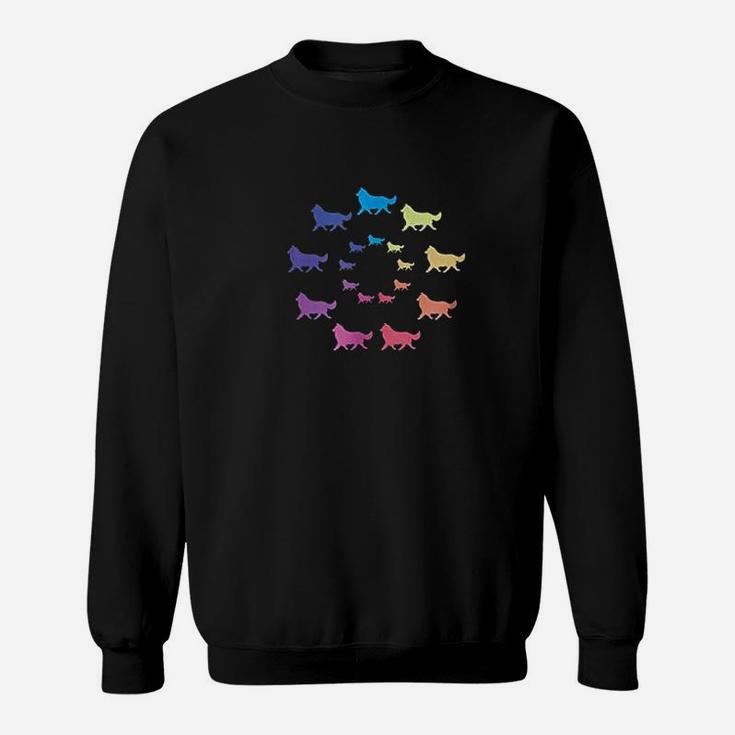 Rainbow Circle Of Shetland Sheepdogs Sweat Shirt