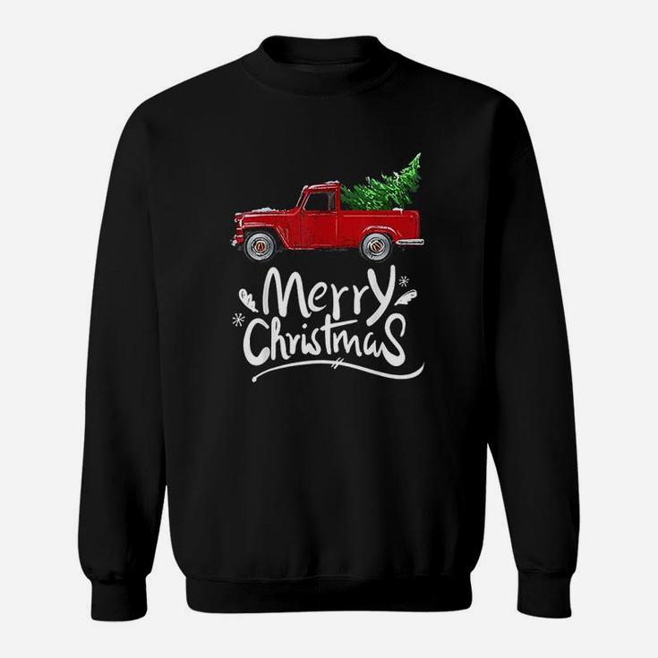 Red Truck Christmas Tree Sweat Shirt