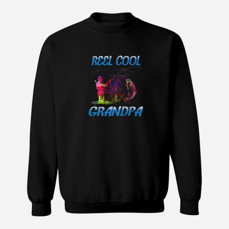 Reel Cool Grandpa Shirt Fathers Day Gifts For Fishing Lover Premium Sweat Shirt