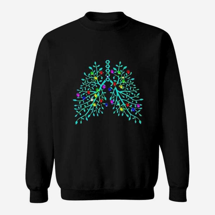 Respiratory Therapy Lung Christmas String Light Ornament Sweat Shirt