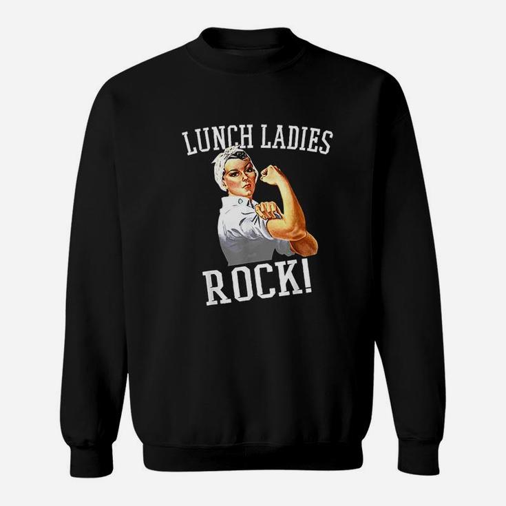 Retro Lunch Ladies Rock Cafeteria Worker Funny Lunch Lady Sweat Shirt