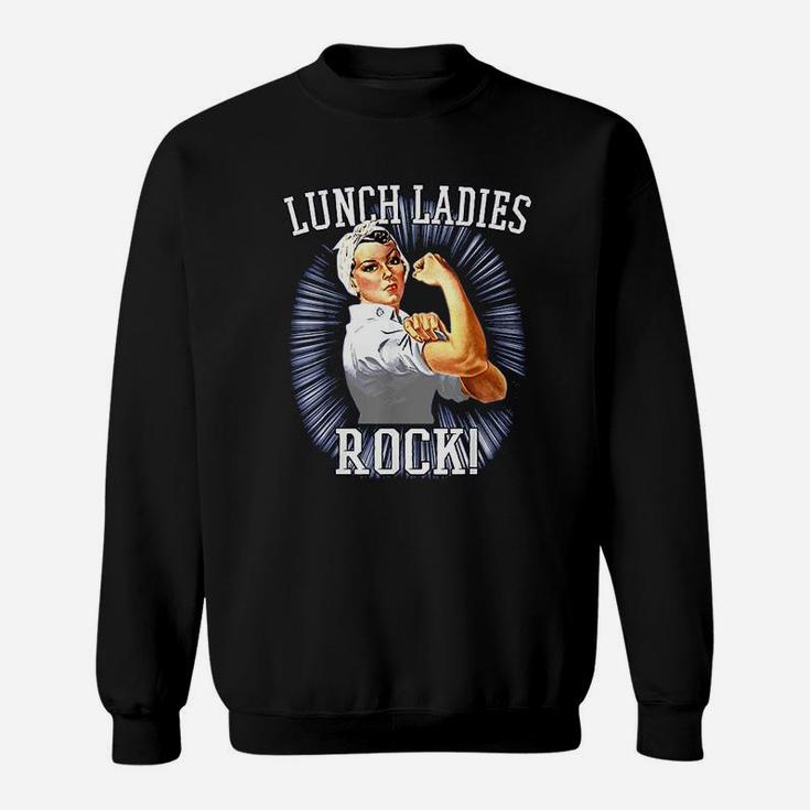 Retro Lunch Ladies Rock Cafeteria Worker Funny Lunch Lady Sweat Shirt