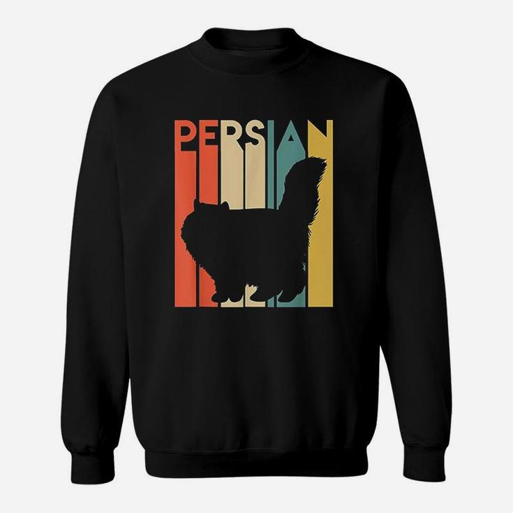 Retro Persian Cat Silhouette Sweat Shirt