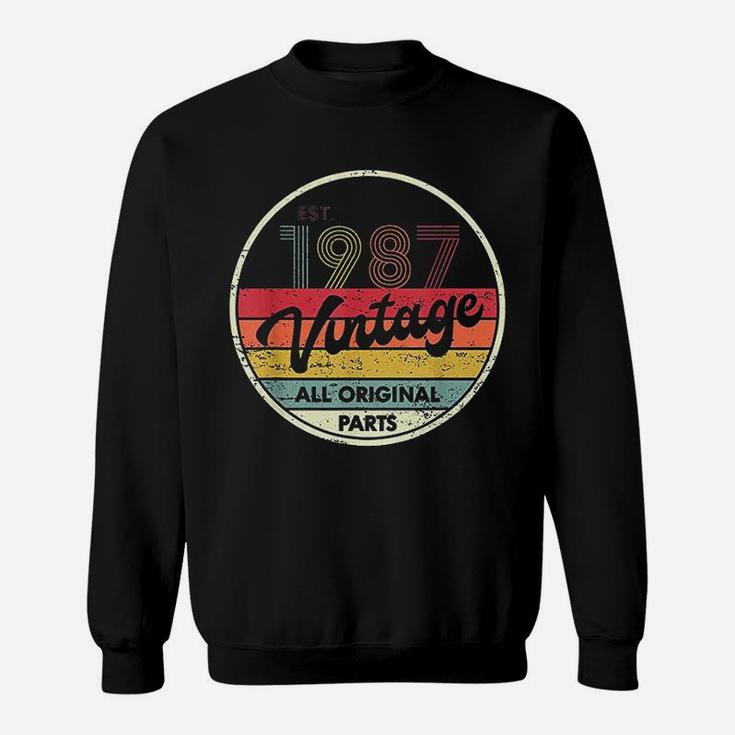 Retro Vintage 1987 35th Birthday Gifts 35 Years Old  Sweat Shirt