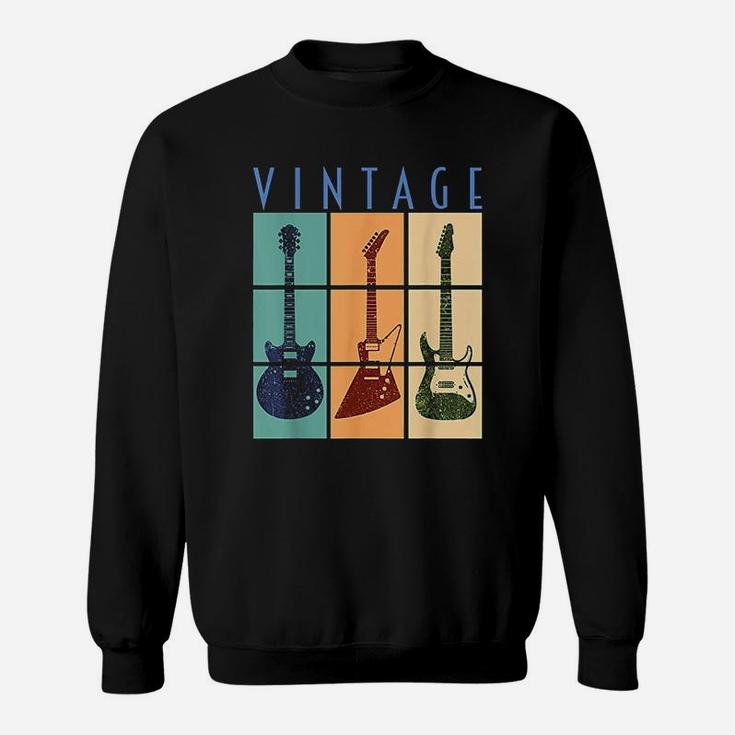 Retro Vintage Guitar Gift Cool Classic Guitars Sweat Shirt