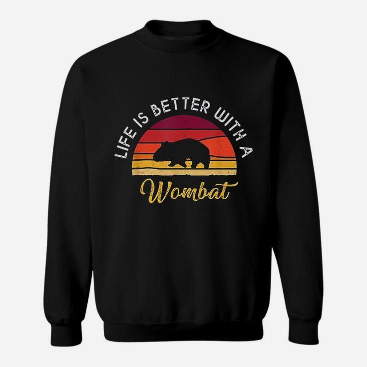 Retro Vintage Life Is Better With A Wombat Lovers Sweat Shirt
