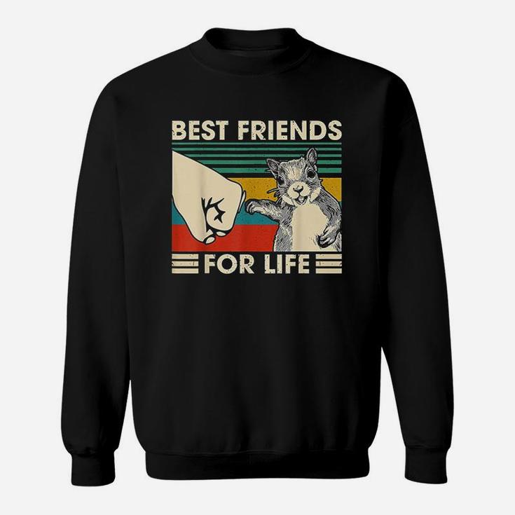 Retro Vintage Squirrel Best Friend For Life Fist Bump Sweat Shirt