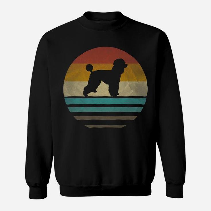 Retro Vintage Sunset Poodle Dog Breed Lover Silhouette Gift Sweat Shirt